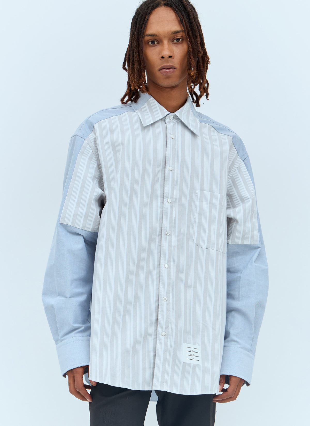 Thom Browne Men Oversized Striped Shirt