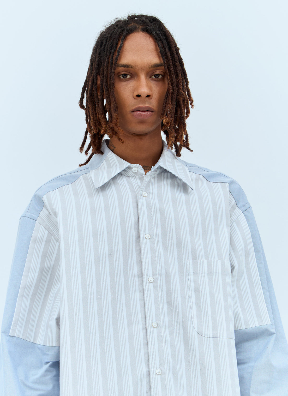 Thom Browne Men Oversized Striped Shirt