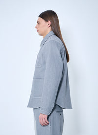 Thom Browne Men Contrast Utility Jacket