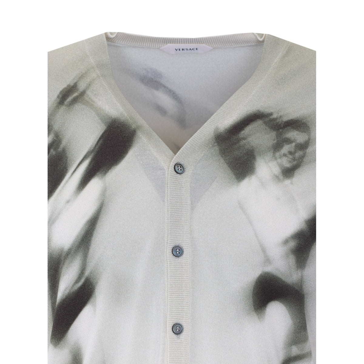 Versace Men The Flex Print Silk Cardigan