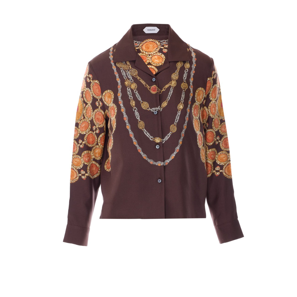 Versace Women "The Lover" Print Silk Twill Shirt