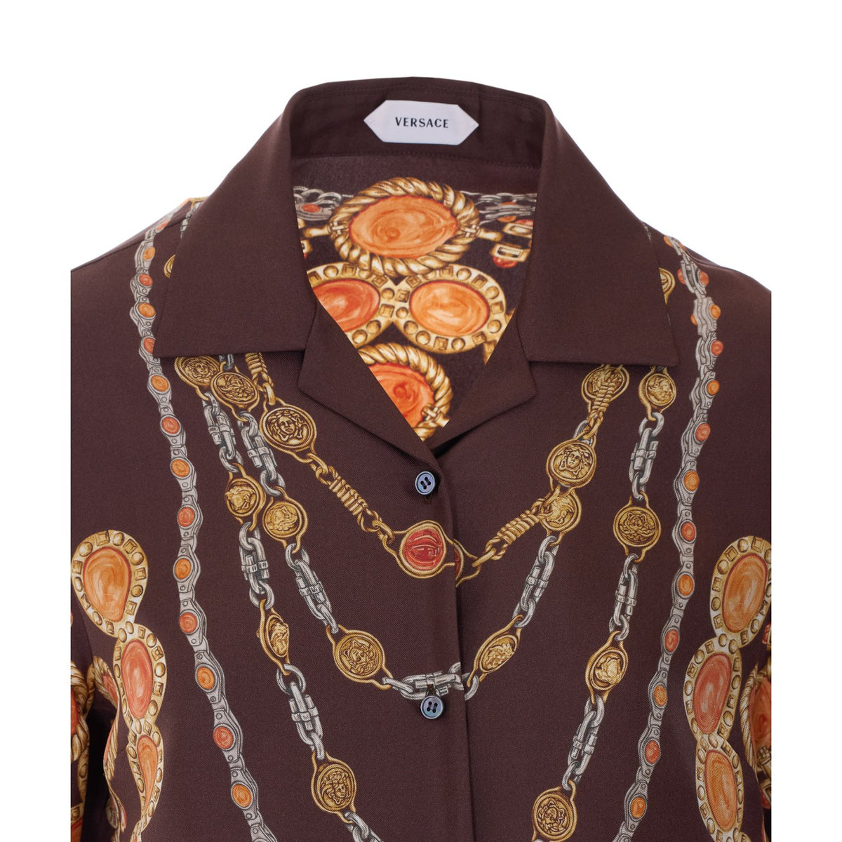 Versace Women "The Lover" Print Silk Twill Shirt