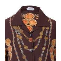 Versace Women "The Lover" Print Silk Twill Shirt