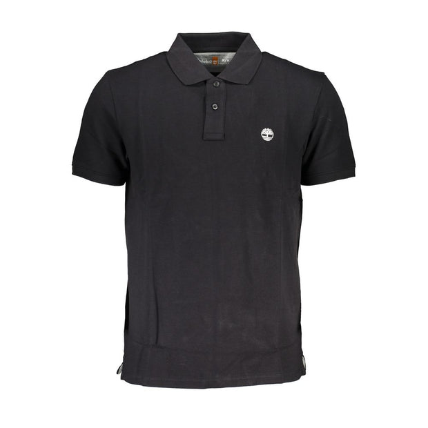 Timberland Black Cotton Polo Men's Shirt