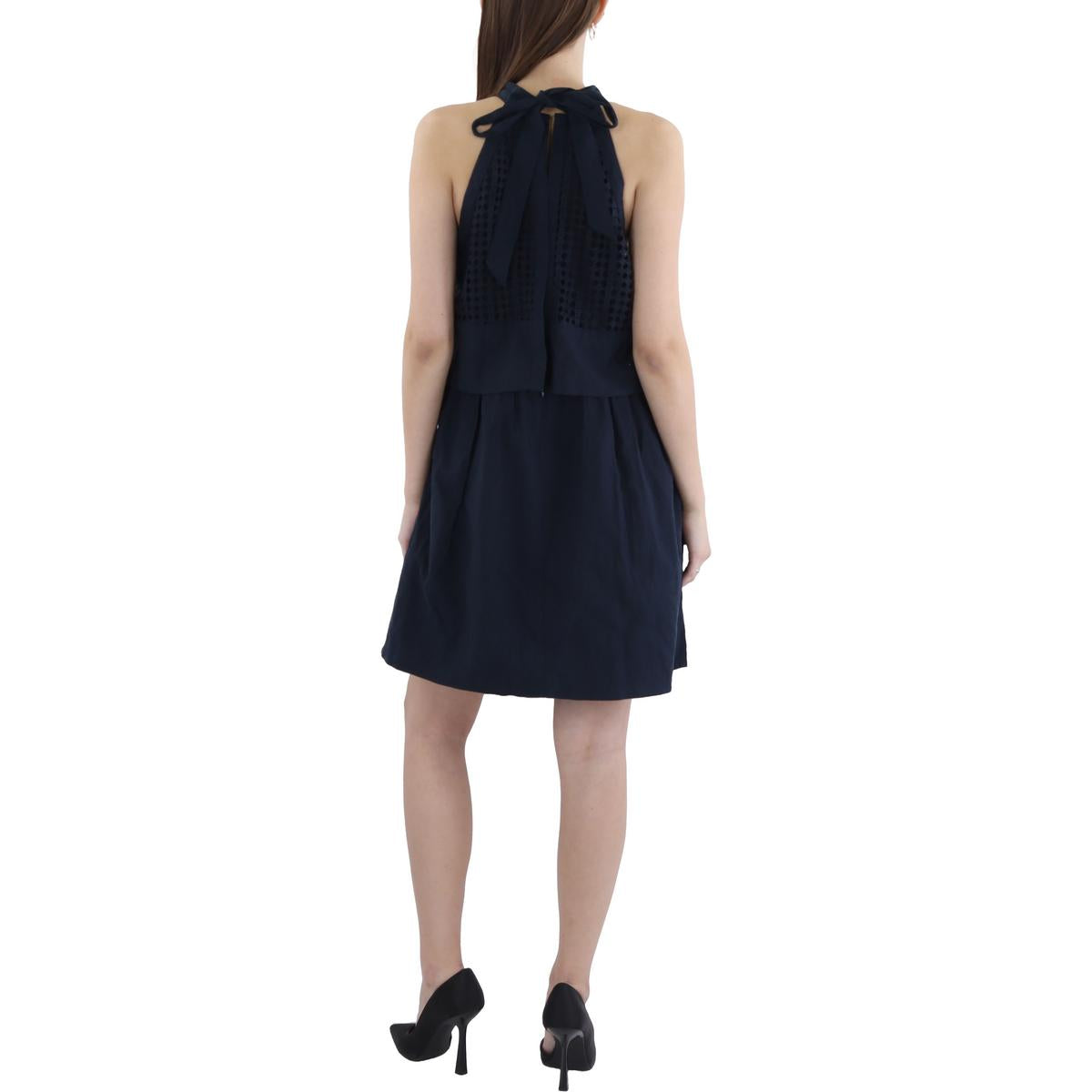 Womens Cut Out Mini Halter Dress