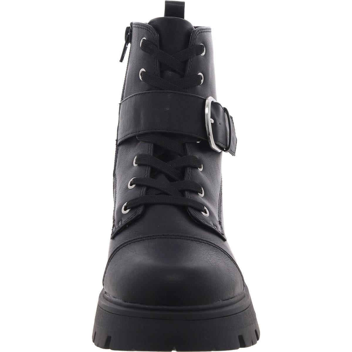 Womens Zipper Manmade Ankle Boots