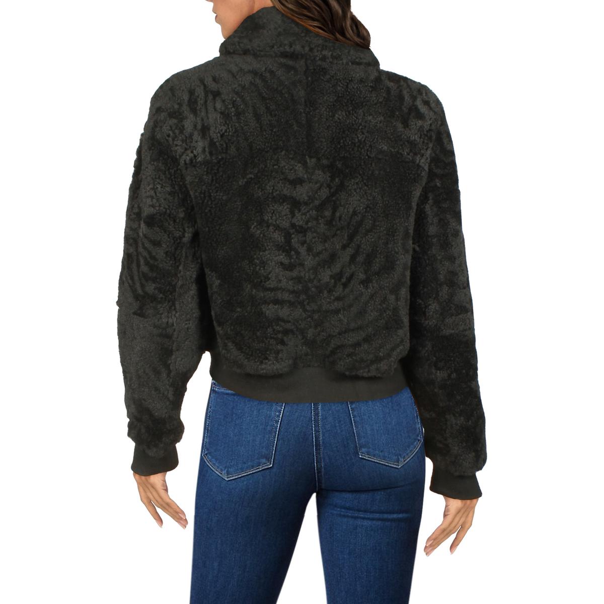 Dolman Womens Leather Shearling Bomber Jacket