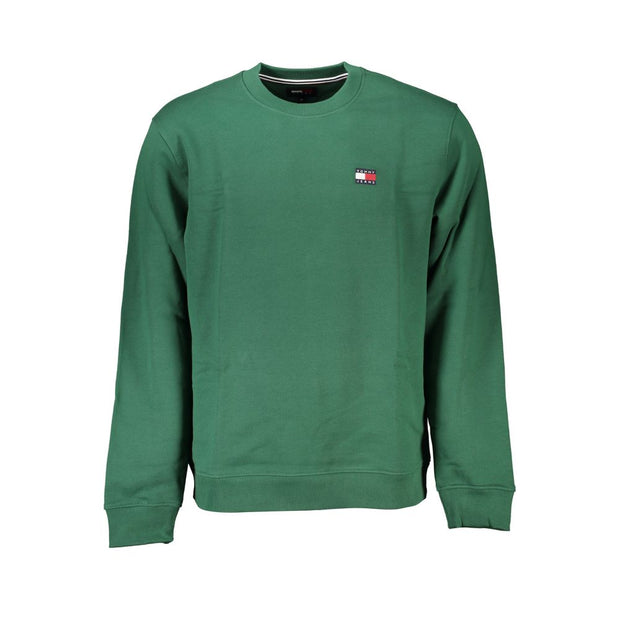 Tommy Hilfiger Classic Green Crew Neck Fleece Men's Sweatshirt