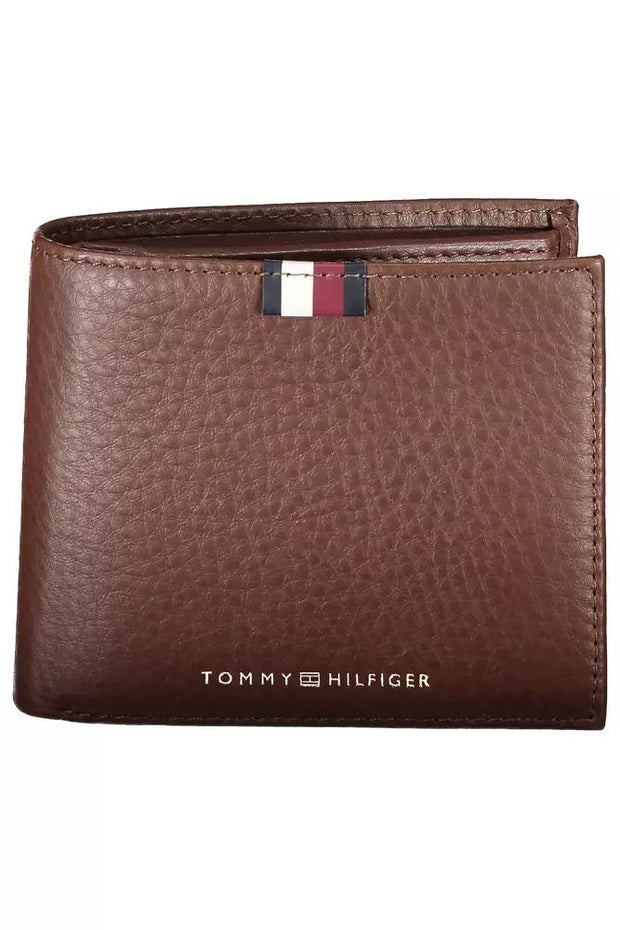Tommy Hilfiger Elegant Leather Wallet with Contrasting Men's Detail
