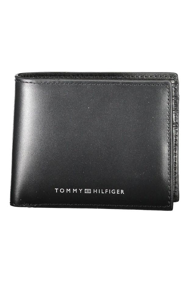 Tommy Hilfiger Sleek Black Leather Bi-Fold Men's Wallet
