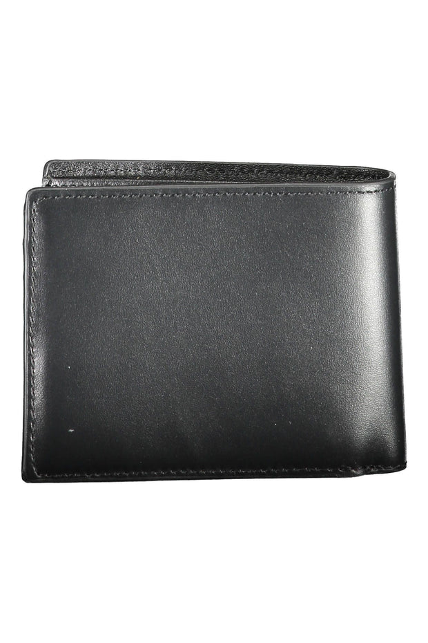 Tommy Hilfiger Sleek Black Leather Bi-Fold Men's Wallet
