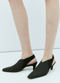 Toteme Women Mid Heel Elastic Slingback Pumps