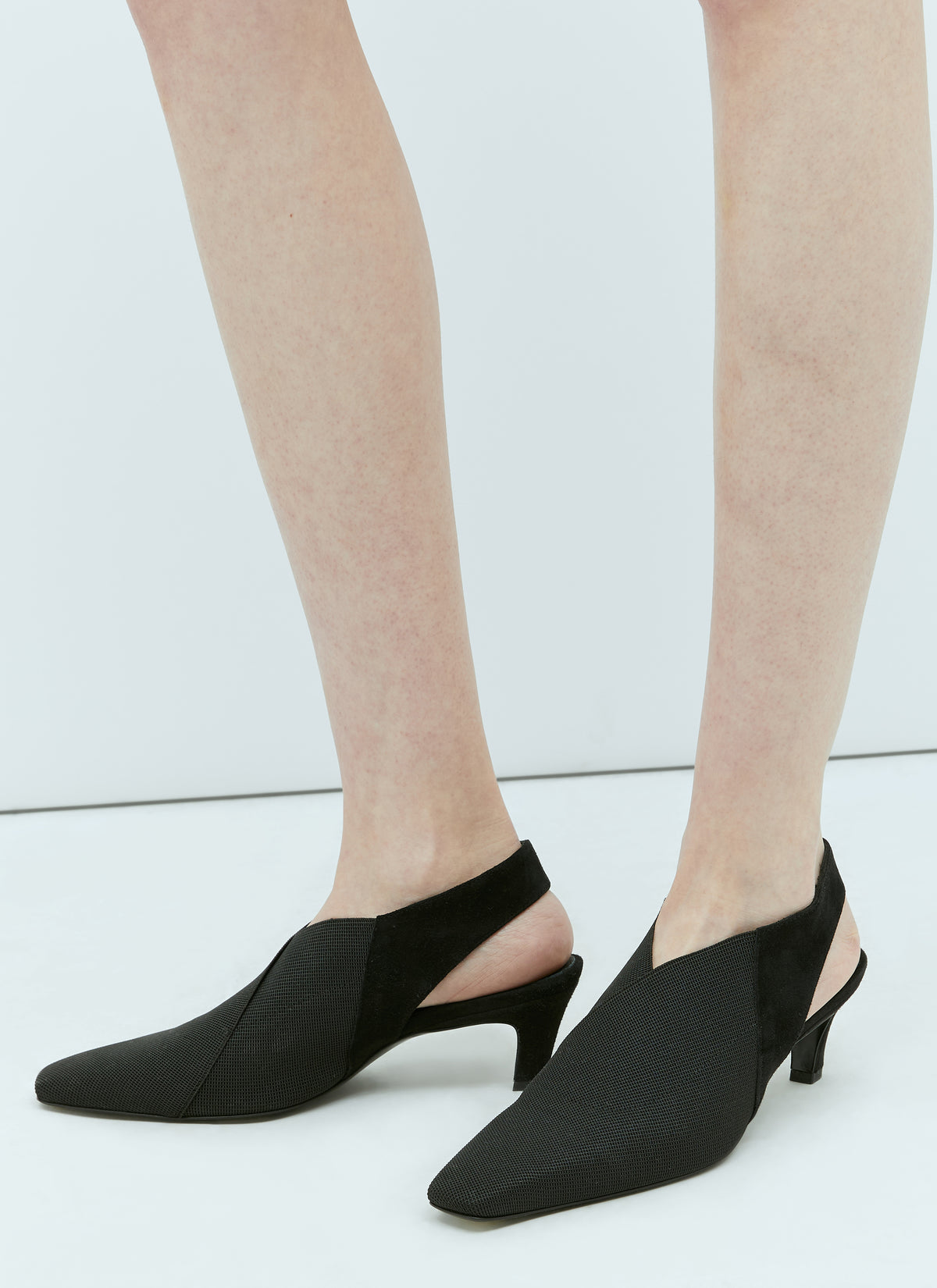 Toteme Women Mid Heel Elastic Slingback Pumps