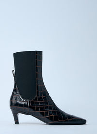 Toteme Women Croc-Embossed Leather Boots