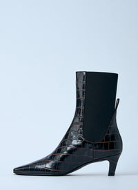 Toteme Women Croc-Embossed Leather Boots