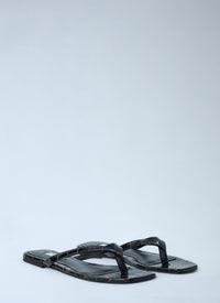 Toteme Women Croco-Embossed Flip Flops