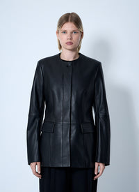 TOTEME Toteme Women Collarless Leather Jacket