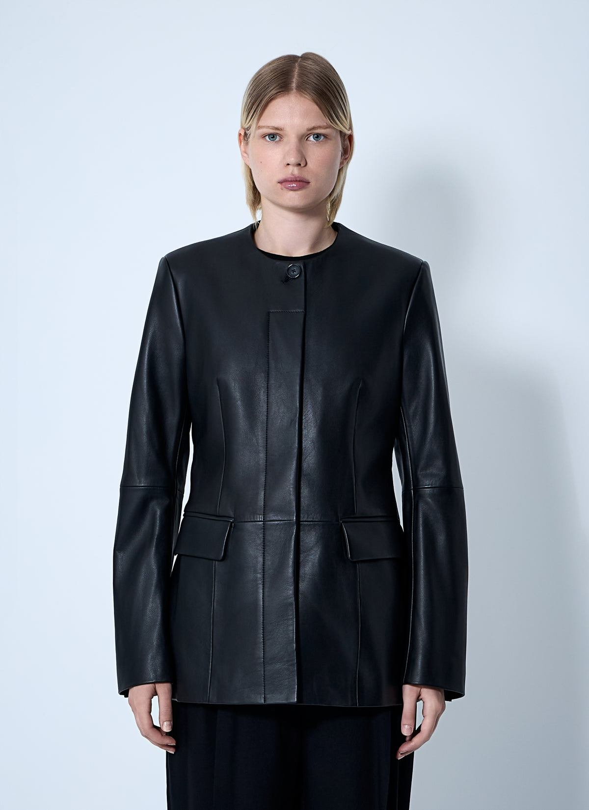 TOTEME Toteme Women Collarless Leather Jacket