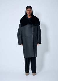 Toteme Women Shearling Wrap Coat