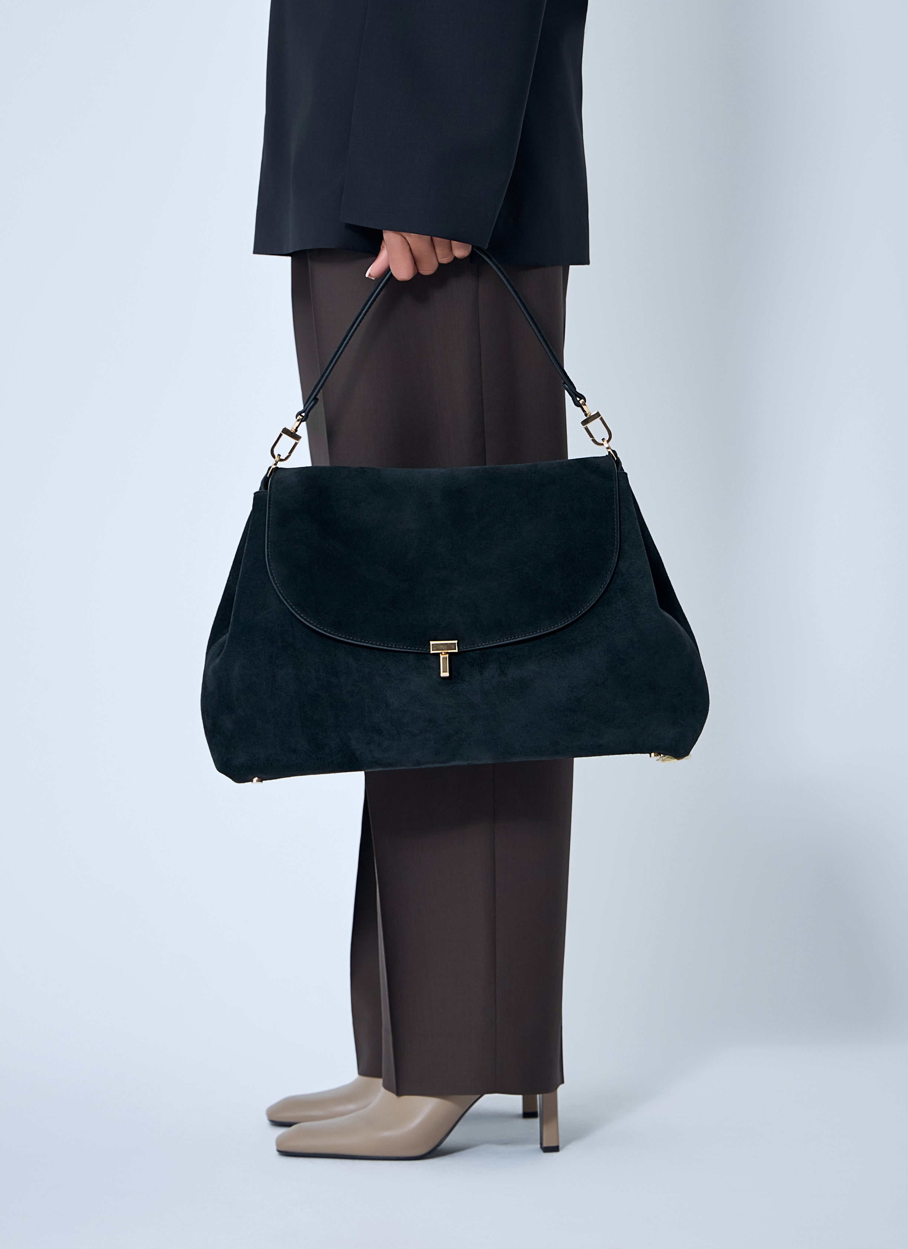 TOTEME Toteme Women T-Lock Suede Satchel Bag