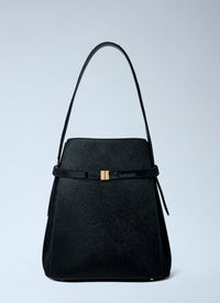 TOTEME Toteme Women Belted Pony Hair Bucket Bag