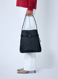 TOTEME Toteme Women Belted Pony Hair Bucket Bag