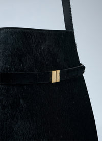 TOTEME Toteme Women Belted Pony Hair Bucket Bag