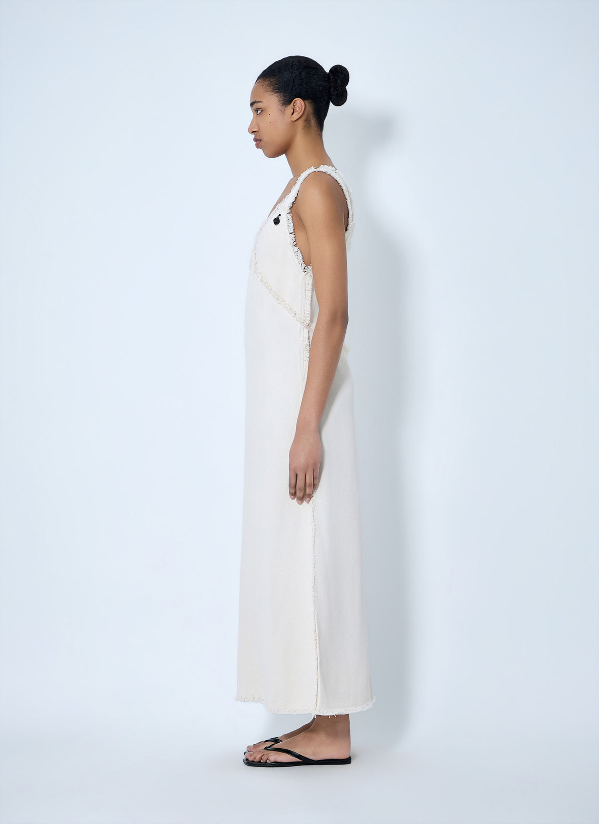 Toteme Women Bouclé Maxi Dress With Frayed Edges