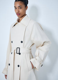 TOTEME Toteme Women Double-Breasted Cotton Trench Coat