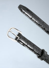 Toteme Toteme Women Croco-Embossed Patent Belt