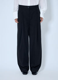 Toteme Women Single Pleat Cotton Trousers