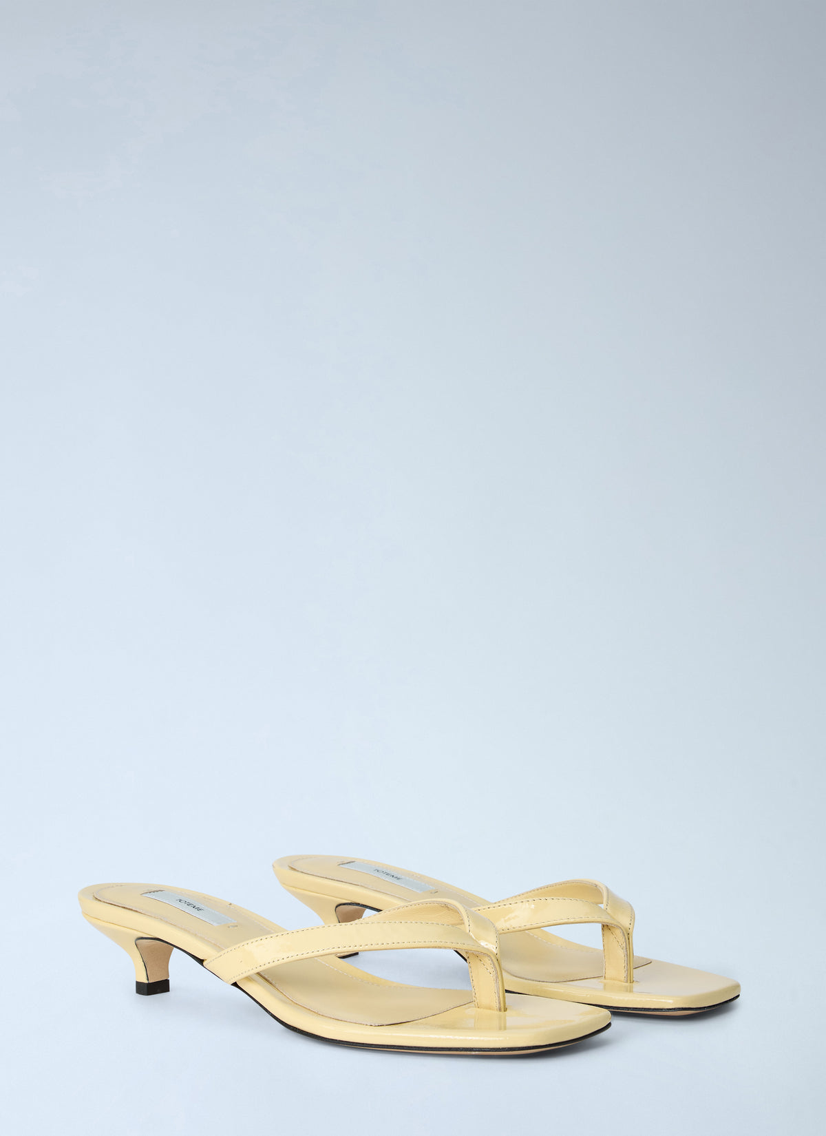 Toteme Women Naplack Heeled Flip Flops