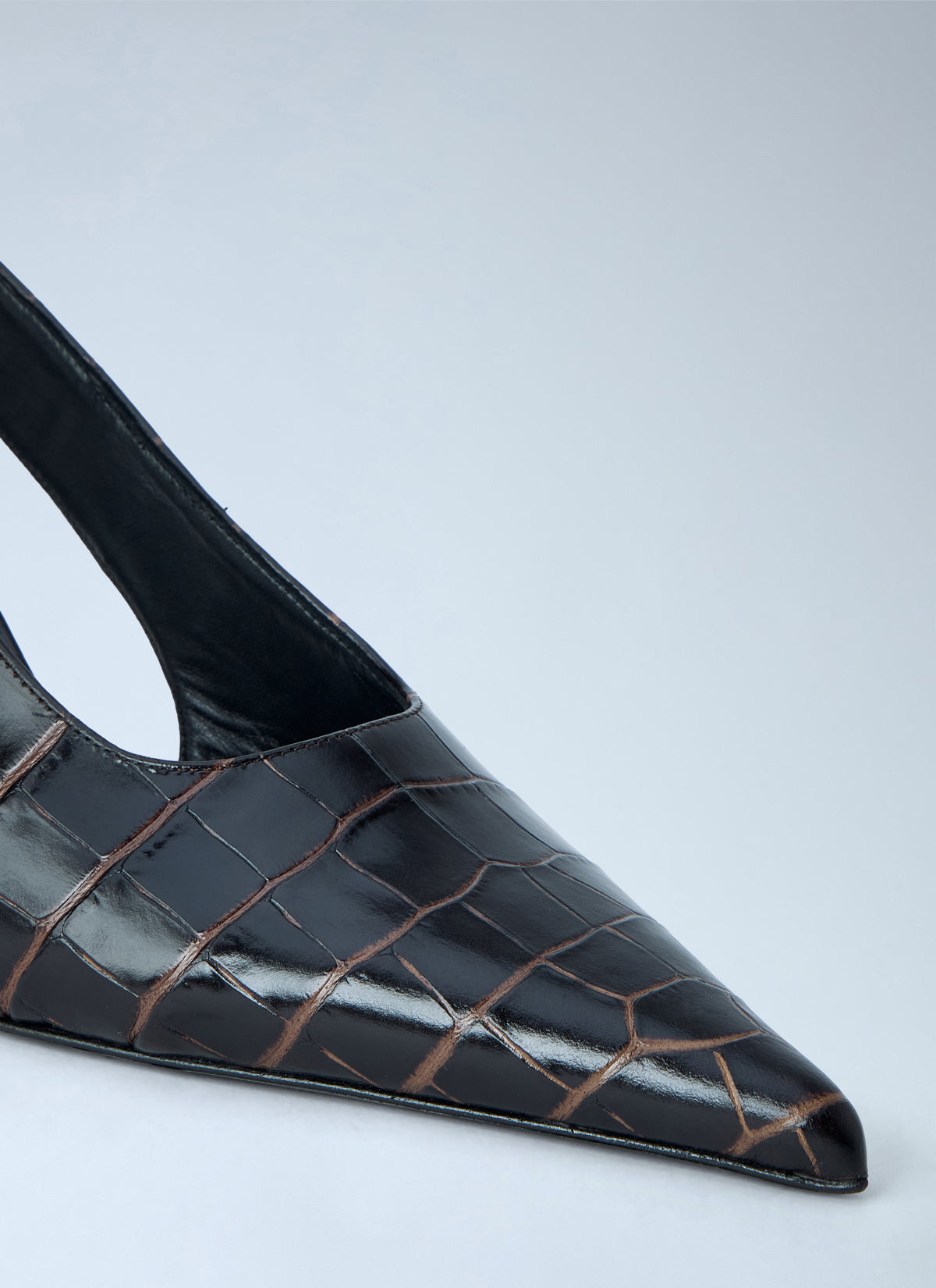 Toteme Women Classic Croco-Embossed Slingbacks