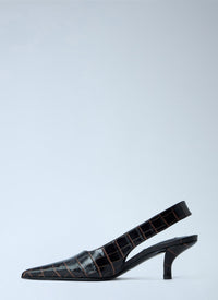 Toteme Women Classic Croco-Embossed Slingbacks