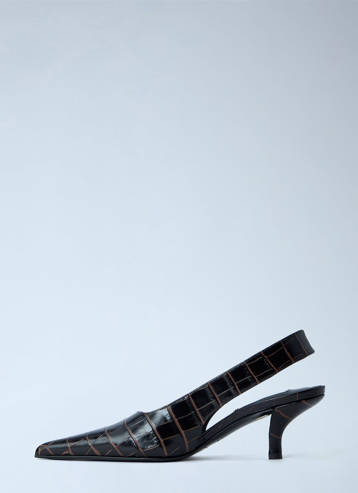 Toteme Women Classic Croco-Embossed Slingbacks