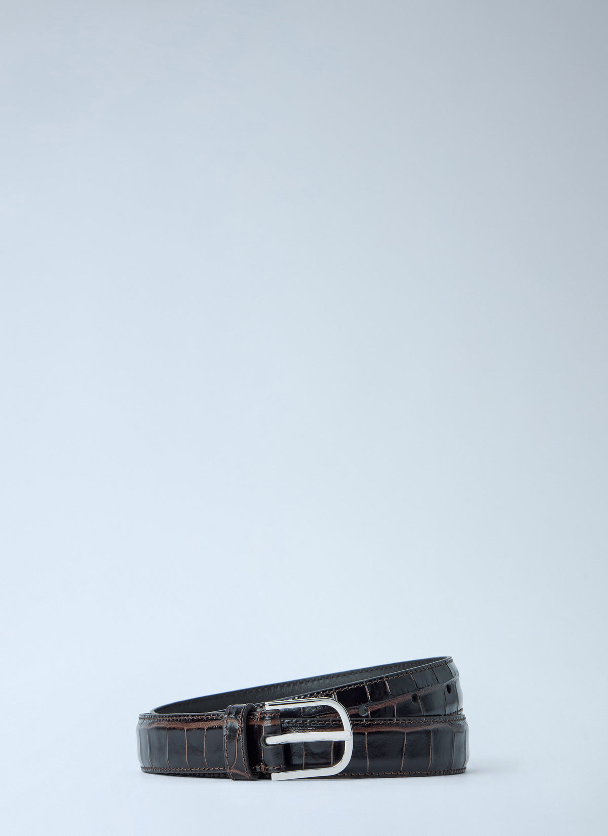 Toteme Women Slim Croco-Embossed Belt