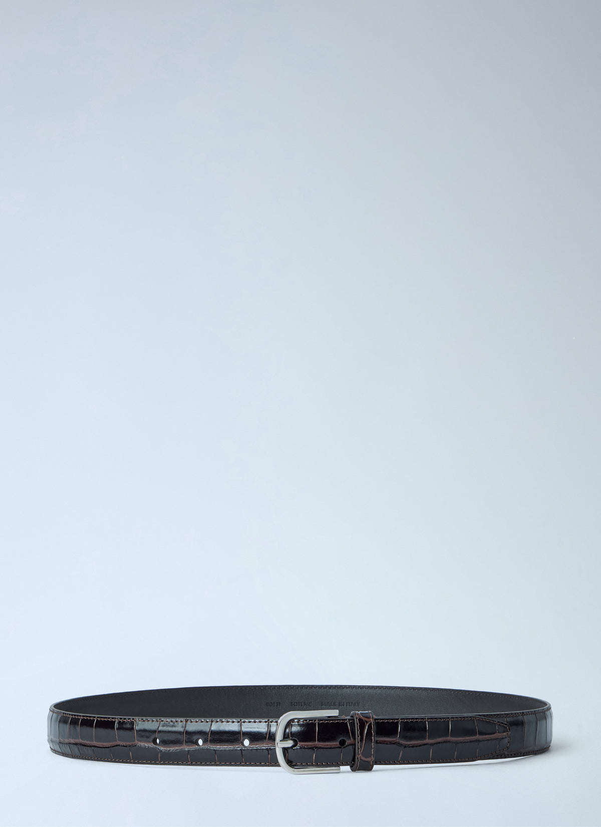 Toteme Women Slim Croco-Embossed Belt