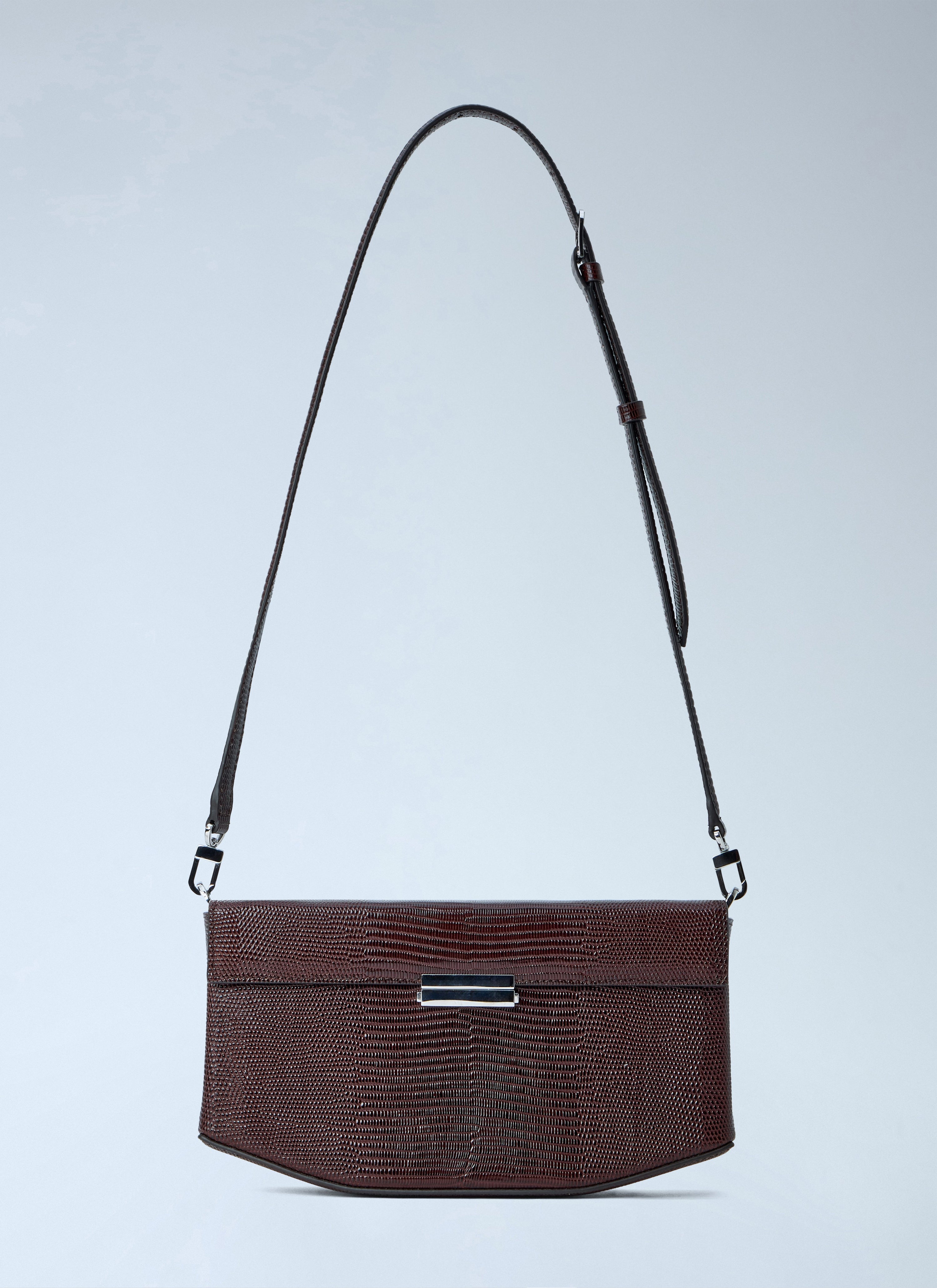 Toteme Women Clip Lizard-Embossed Shoulder Bag