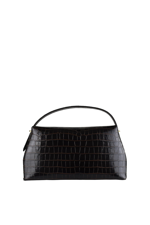 Toteme Women T-Lock Croco-Embossed Top Handle Bag