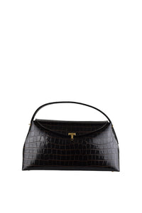 Toteme Women T-Lock Croco-Embossed Top Handle Bag