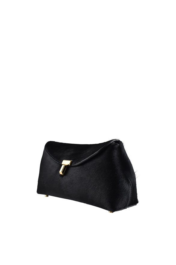 Toteme Women Mini T-Lock Pony Hair Clutch