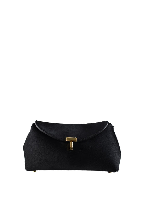 Toteme Women Mini T-Lock Pony Hair Clutch