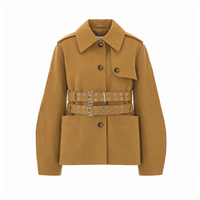 Ganni Ganni Women Trench Coat In Double Cotton