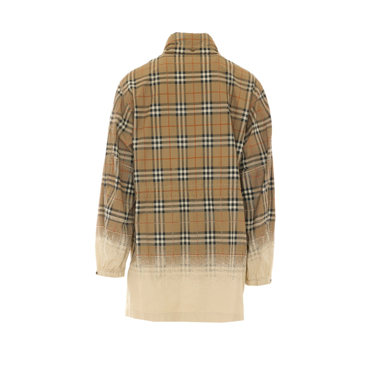 Burberry Men Tropical Gabardine Parka With Gradient Check