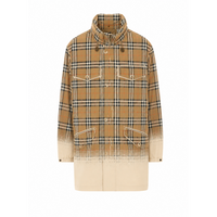 Burberry Men Tropical Gabardine Parka With Gradient Check