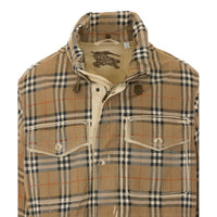 Burberry Men Tropical Gabardine Parka With Gradient Check