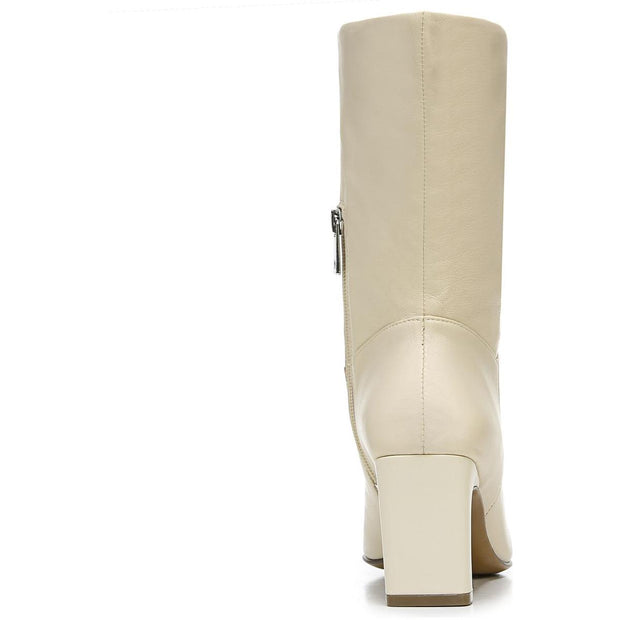Platt Womens Zipper Square Toe Mid-Calf Boots