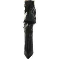 Sarie Womens Faux Leather Slouchy Knee-High Boots