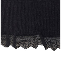 Ganni Women Turtleneck In Lace Merinos