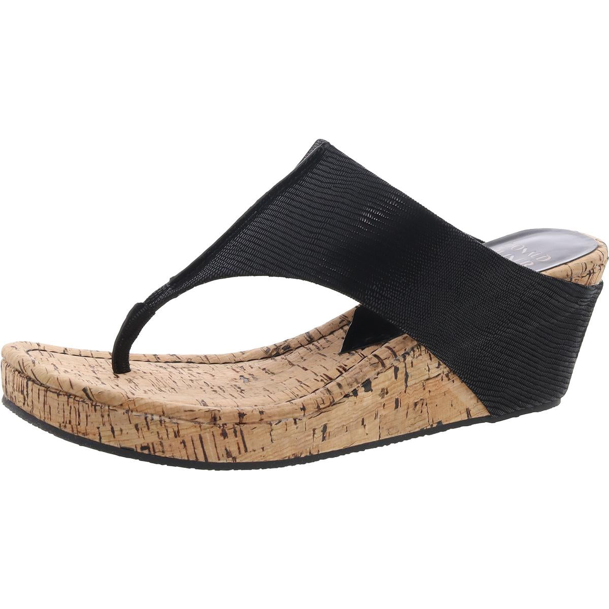 Womens Snake Print Wedge Sandals